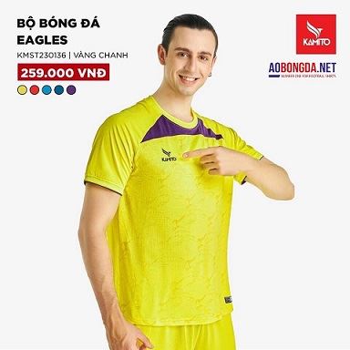 Áo Bóng Đá không Logo Kamito Eagles Vành Chanh